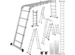 Jayseuw Scala Multiuso Scala Multifunzione Scala Pieghevole 4X5 582Cm Scala Telescopica Scala A Telaio Scala Singola Scala A Gradini Scala Domestica Scala In Alluminio