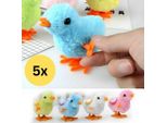 Set Di 5 Pulcini Colorati Wind-Up, Pulcini Di Pasqua Wind-Up, Giocattolo Wind-Up - Chiklet