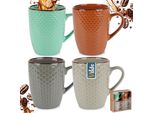 Tazza In Ceramica Vilde Tazza In Ceramica Tazza Da Bere Tazza In Ceramica 400 Ml 4 Pz.