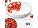 Vilde Teglia Per Crostate Teglia Per Quiche Teglia Per Torte In Ceramica Bianca 24,5 Cm