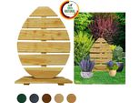 Floranica Decorazione Pasquale In Legno 70 Cm Di Altezza Naturale Per Interni Ed Esterni - Uovo Di Pasqua Fatto A Mano Per Giardino