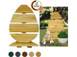 Floranica Decorazione Pasquale In Legno 45 Cm Di Altezza Naturale Per Interni Ed Esterni - Uovo Di Pasqua Fatto A Mano Per Giardino