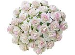 Rosen Aperto 25 Mm 50 Pz. Carta Gelso Scrapbooking Fiori Fiori