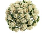 Rosen Aperto 25Mm 50Pcs Scrapbooking Fiori Di Carta Di Gelso Fiori, Beige