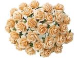 Rosen Aperto 15 Mm 50 Pezzi Fiori Di Carta Di Gelso Per Scrapbooking, Beige