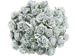 Rosen Aperto 25 Mm 25 Pz. Fiori Di Carta Di Gelso Scrapbooking, Grigio