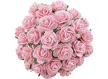 Rosen Aperto 25 Mm 50 Pz. Fiori Di Carta Di Gelso Scrapbooking, Rosa