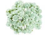 Rosen Aperto 20 Mm 50 Pz. Fiori Di Carta Di Gelso Per Scrapbooking, Menta