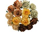 Rosen Tea 40Mm 20Pcs Scrapbooking Fiori Di Carta Di Gelso, Mix Beige