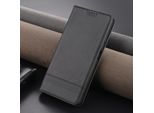 Custodia In Pelle Per Xiaomi Redmi Note 13 5G, Custodia Pieghevole A Portafoglio Con Chiusura Magnetica E Supporto Nero