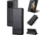 Custodia In Pelle Per Xiaomi Redmi K70 / K70 Pro, Custodia Pieghevole A Portafoglio Con Chiusura Magnetica E Supporto Nero