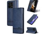 Custodia In Pelle Per Xiaomi Redmi K70 / K70 Pro, Custodia Pieghevole A Portafoglio Con Chiusura Magnetica E Supporto Blu