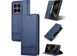 Custodia In Pelle Per Xiaomi 14 Pro, Custodia Pieghevole A Portafoglio Con Chiusura Magnetica E Supporto Blu