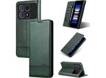 Custodia In Pelle Per Xiaomi Redmi K70 Ultra, Custodia Pieghevole A Portafoglio Con Chiusura Magnetica E Supporto Verde