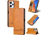 Custodia In Pelle Per Xiaomi Redmi 12 4G, Custodia Pieghevole A Portafoglio Con Chiusura Magnetica E Supporto Giallo