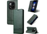 Custodia In Pelle Per Xiaomi Redmi Note 14 Pro+ 5G, Custodia Pieghevole A Portafoglio Con Chiusura Magnetica E Supporto Verde