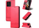 Custodia In Pelle Per Xiaomi Redmi K70 / K70 Pro, Custodia Pieghevole A Portafoglio Con Chiusura Magnetica E Supporto Rosa