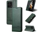 Custodia In Pelle Per Xiaomi Redmi K70 / K70 Pro, Custodia Pieghevole A Portafoglio Con Chiusura Magnetica E Supporto Verde