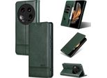 Custodia In Pelle Per Xiaomi 14 Ultra, Custodia Pieghevole A Portafoglio Con Chiusura Magnetica E Supporto Verde