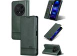 Custodia In Pelle Per Huawei Mate 70 Pro/Mate 70 Pro+, Custodia Pieghevole A Portafoglio Con Chiusura Magnetica E Supporto Verde