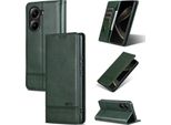 Custodia In Pelle Per Xiaomi Redmi Turbo 4 / Poco X7 Pro, Custodia Pieghevole A Portafoglio Con Chiusura Magnetica E Supporto Verde