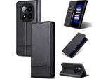 Custodia In Pelle Per Xiaomi Redmi Note 14 Pro+ 5G, Custodia Pieghevole A Portafoglio Con Chiusura Magnetica E Supporto Nero