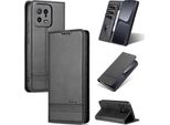 Custodia In Pelle Per Xiaomi 13, Custodia Pieghevole A Portafoglio Con Chiusura Magnetica E Supporto Nero