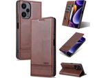 Custodia In Pelle Per Xiaomi Redmi Note 12 Turbo, Custodia Pieghevole A Portafoglio Con Chiusura Magnetica E Supporto Caffè