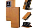 Custodia In Pelle Per Xiaomi 14 Pro, Custodia Pieghevole A Portafoglio Con Chiusura Magnetica E Supporto Giallo