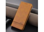 Custodia In Pelle Per Xiaomi Redmi Note 13 5G, Custodia Pieghevole A Portafoglio Con Chiusura Magnetica E Supporto Giallo
