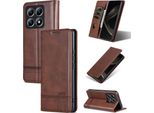 Custodia In Pelle Per Xiaomi 14T, Custodia Pieghevole A Portafoglio Con Chiusura Magnetica E Supporto Caffè