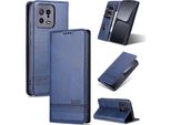 Custodia In Pelle Per Xiaomi 13, Custodia Pieghevole A Portafoglio Con Chiusura Magnetica E Supporto Blu
