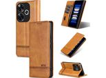 Custodia In Pelle Per Xiaomi Redmi Turbo 3, Custodia Pieghevole A Portafoglio Con Chiusura Magnetica E Supporto Giallo