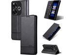 Custodia In Pelle Per Xiaomi Redmi Turbo 3, Custodia Pieghevole A Portafoglio Con Chiusura Magnetica E Supporto Nero