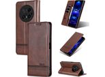 Custodia In Pelle Per Huawei Mate 70 Pro/Mate 70 Pro+, Custodia Pieghevole A Portafoglio Con Chiusura Magnetica E Supporto Caffè