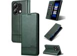 Custodia In Pelle Per Xiaomi Redmi Note 13 4G, Custodia Pieghevole A Portafoglio Con Chiusura Magnetica E Supporto Verde