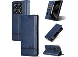 Custodia In Pelle Per Xiaomi 14T, Custodia Pieghevole A Portafoglio Con Chiusura Magnetica E Supporto Blu