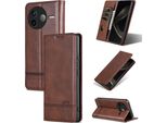 Custodia In Pelle Per Xiaomi Redmi K80, Custodia Pieghevole A Portafoglio Con Chiusura Magnetica E Supporto Caffè