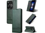 Custodia In Pelle Per Xiaomi Redmi Turbo 3, Custodia Pieghevole A Portafoglio Con Chiusura Magnetica E Supporto Verde