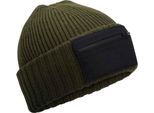 Beechfield - Berretto Beechfield Con Cerniera RW10386 (Taglia Unica) (Verde Militare/Nero)