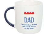 Something Different - Tazza Da Caffè "Papà Sarai Il Mio Re"" SD6865 (Taglia Unica) (Bianco/Blu Navy/Rosso)"