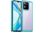 Custodia Per Honor X5B Plus Trasparente, Antiurto Tpu Silicone Custodia Protettiva Blu Cielo