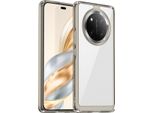 Custodia Per Honor X60 Pro Trasparente, Antiurto Tpu Silicone Custodia Protettiva Grigio Titanio