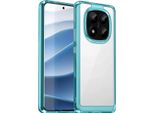Custodia Per Xiaomi Redmi Note 14 Pro+ 5G Trasparente, Antiurto Tpu Silicone Custodia Protettiva Blu Cielo