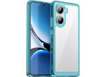 Custodia Per Xiaomi Redmi Turbo 4 Trasparente, Antiurto Tpu Silicone Custodia Protettiva Blu Cielo