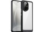 Custodia Per Honor 300 Trasparente, Protettiva In Silicone Tpu Antiurto Nero