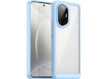 Custodia Per Honor 300 Trasparente, Protettiva In Silicone Tpu Antiurto Blu