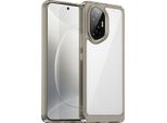 Custodia Per Honor 300 Trasparente, Protettiva In Silicone Tpu Antiurto Grigio Titanio