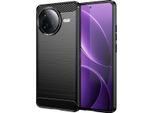 Custodia Per Xiaomi Redmi K80 In Silicone Tpu Morbido, Fibra Di Carbonio, Custodia Protettiva Antiurto Nera