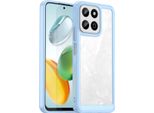 Custodia Per Honor 200 Smart Trasparente, Custodia Protettiva In Silicone Tpu Antiurto Blu